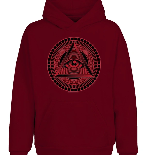 Illuminati Hoodie Maroon - L