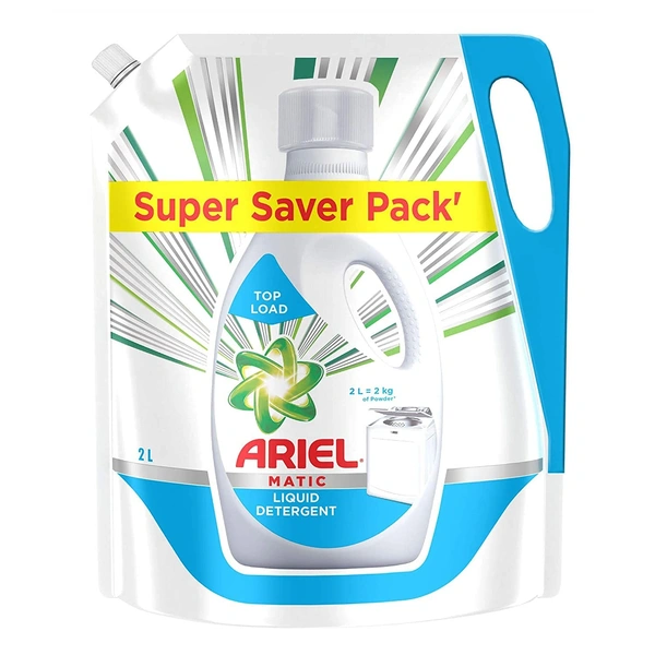 Ariel Liquid Detergent Pouch, Top Load - 2l