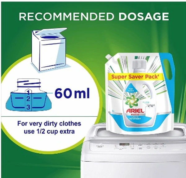 Ariel Liquid Detergent Pouch, Top Load - 2l