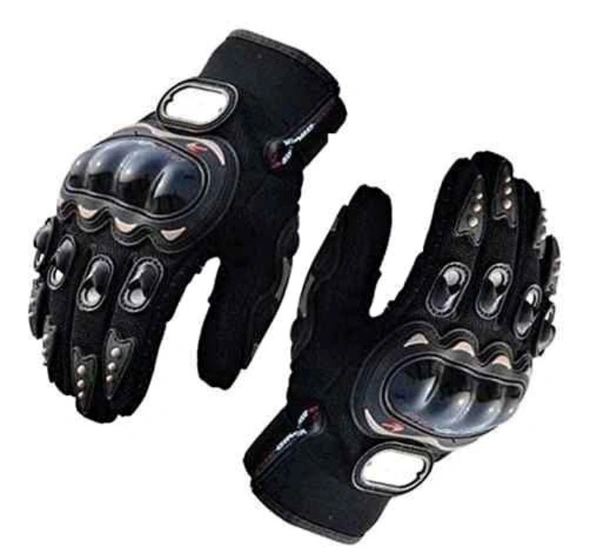 Rider Gloves  - Free Size Only For Adults, Black
