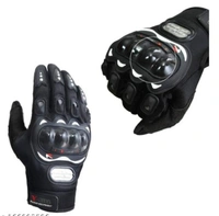 Rider Gloves  - Free Size Only For Adults, Black