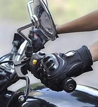 Rider Gloves  - Free Size Only For Adults, Black