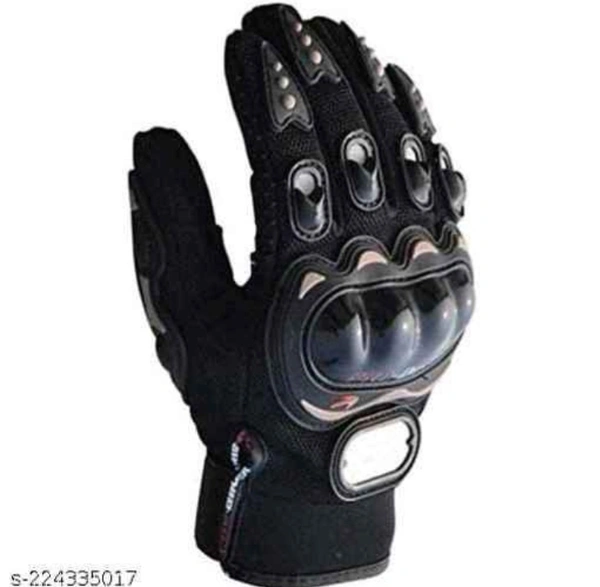 Rider Gloves  - Free Size Only For Adults, Black