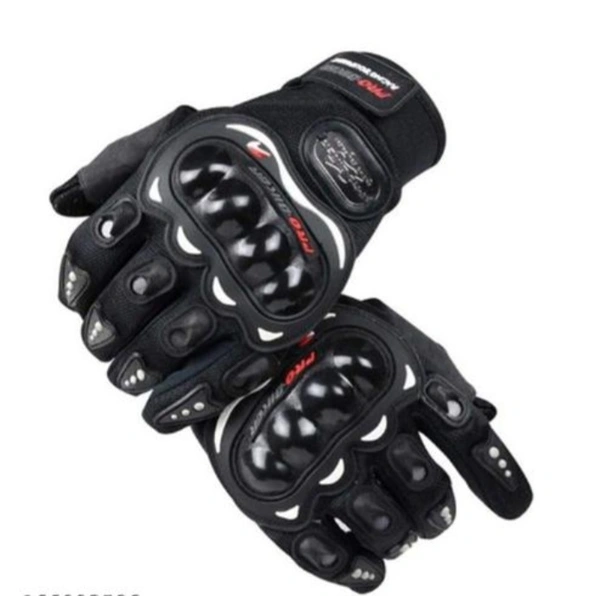 Rider Gloves  - Free Size Only For Adults, Black