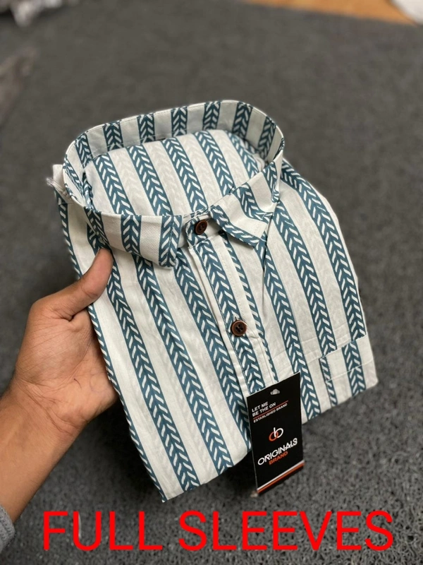 The Unity Style Mens's Saganeri Printed Full Sleeve Shirt - M