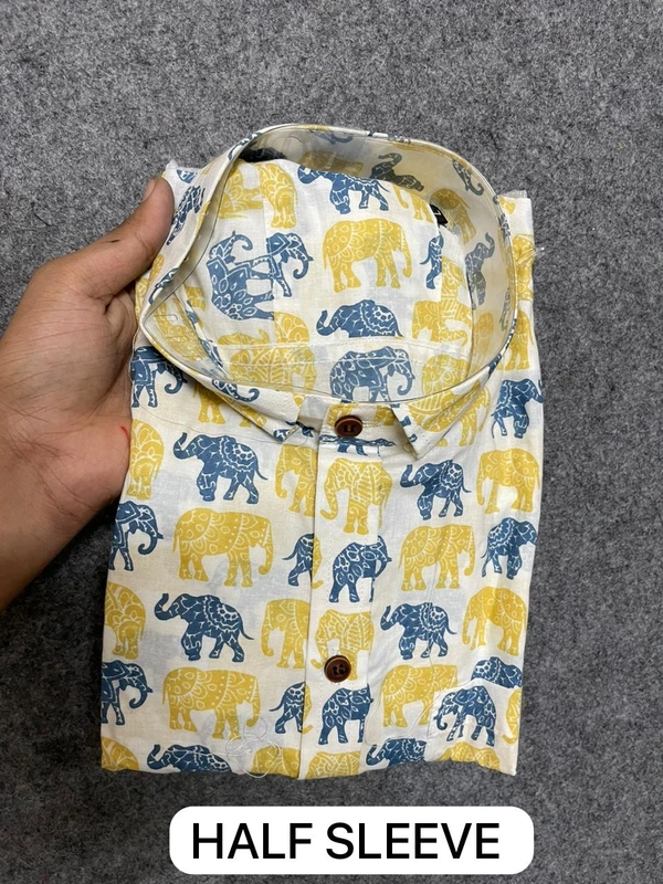 The Unity Style Mens's Saganeri Printed Full Sleeve Shirt - XL