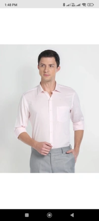 The Unity Style Zara Men Custom Fit Normal Pink Shirt - L-40