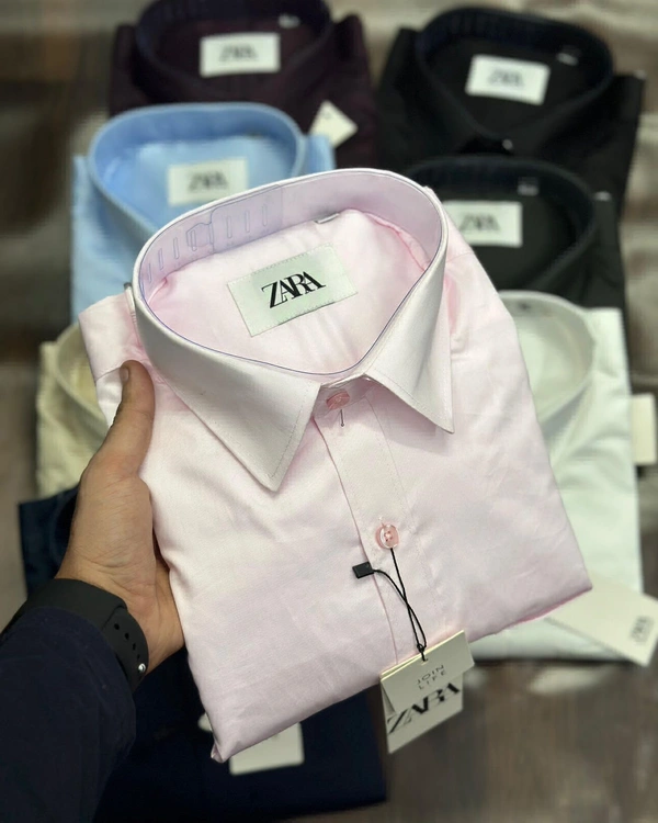 The Unity Style Zara Men Custom Fit Normal Pink Shirt - XL-43