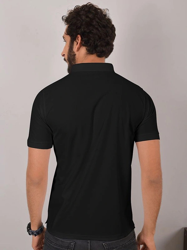 The Unity Style Bold Black Polo T- Shirt - M-38