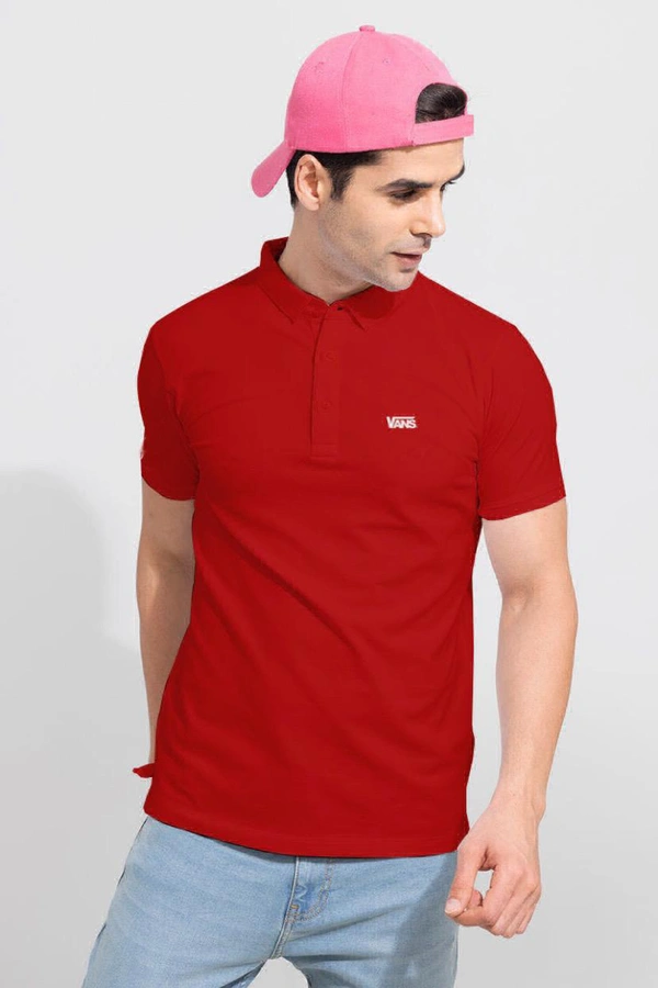The Unity Style French Red Polo T Shirt - L-40