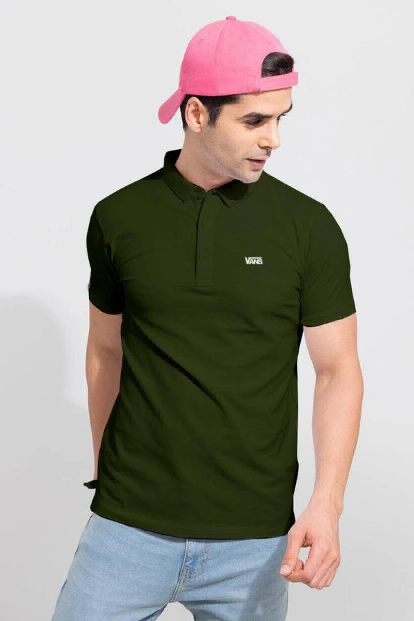 The Unity Style Mehadi Solid Regular Fit Polo T-Shirt - L-40