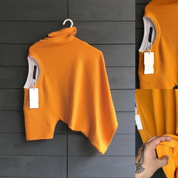 The Unity Style Men's Solid  popcorn T-shirt - XL-42