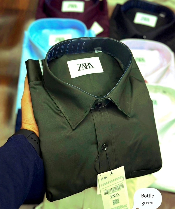 The Unity Style Zaraa 4 Pc Combo Cotton Regular Fit Shirt (Bottom Green, Gold, Sky blue, White,) - XL-42