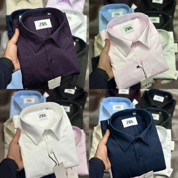 The Unity Style Zaraa 4 Pc Combo Cotton  Regular Fit Shirt ( Purple, pink, White, Navy Blue) - M-38