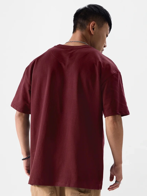 Marron Oversized T Shirt For Men - M-40