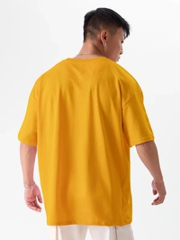 Mustard Yellow Oversized T Shirt For Men - XXL-44