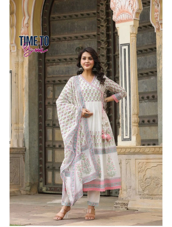 Featuring beautiful Heavy 3pcs Suit which is beautifully decorated with intricate hand mirror work and latkan with moti work.It is matching pants and Lace Dupatta - M-38