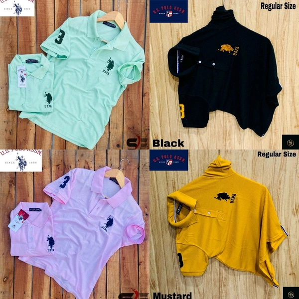 The Unity Style Polo USPA Solid Half Sleeves T Shirt ( Pack Of 4) - XL-42