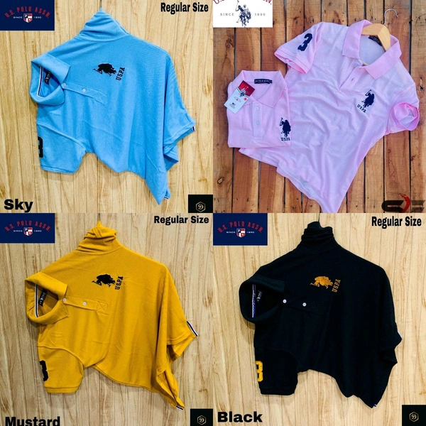 The Unity Style Polo USPA Solid Half Sleeves T Shirt ( Pack Of 4) - M-38