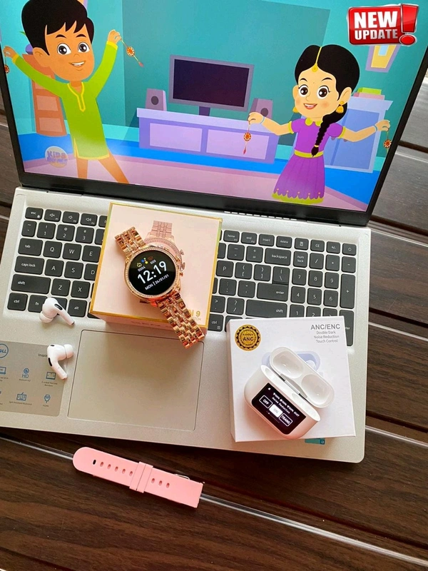 Most Awaited Budget Combo | Fossil Gen 9 Amoled Display Smartwatch And Airpord Pro 2 Digital Best Quality Earphone