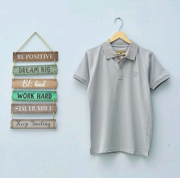 The Unity Style Burberry SAP Matty Premium Half Sleeve T-Shirt with - Available in 9Colors - Gray, L-40