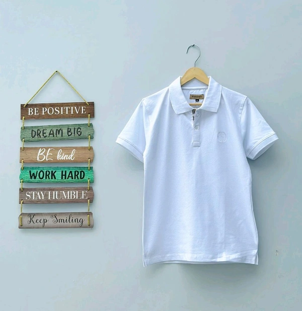 The Unity Style Burberry SAP Matty Premium Half Sleeve T-Shirt with - Available in 9Colors - White, XL-42