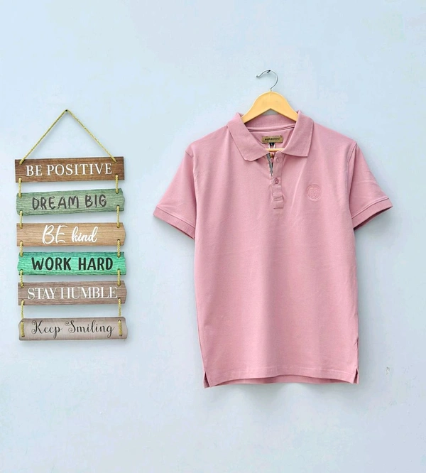 The Unity Style Burberry SAP Matty Premium Half Sleeve T-Shirt with - Available in 9Colors - Light Pink, XXL-44