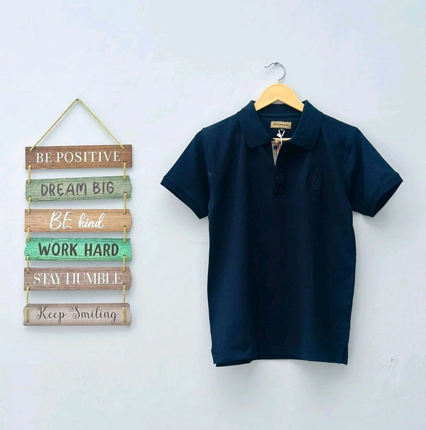 The Unity Style Burberry SAP Matty Premium Half Sleeve T-Shirt with - Available in 9Colors - Navy Blue, XXL-44