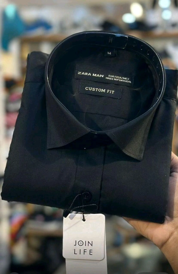 The Unity Style Premium 12@ Zra Men Cotton Solid Shirt For Men 4 Color - Black, XXL-44