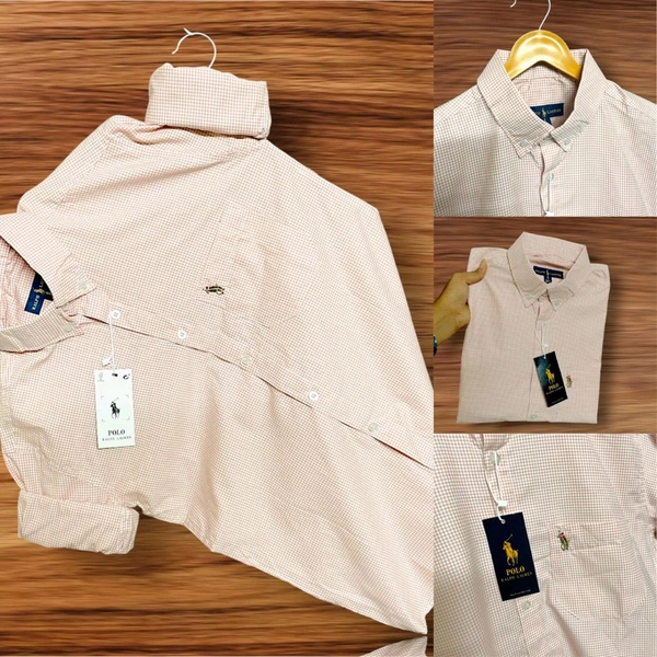 The Unity Style RL POLO Shirt Regular fit Gingham Checkd Formal Shirt - M-38