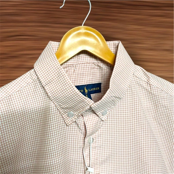 The Unity Style RL POLO Shirt Regular fit Gingham Checkd Formal Shirt - M-38