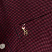 The Unity Style RL POLO Shirt Regular fit Marron Checkd Formal Shirt - XL-42