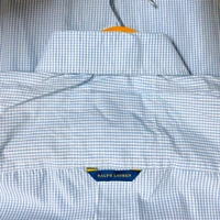 The Unity Style RL POLO Shirt Regular fit Sky Blue Checkd Formal Shirt - L-40