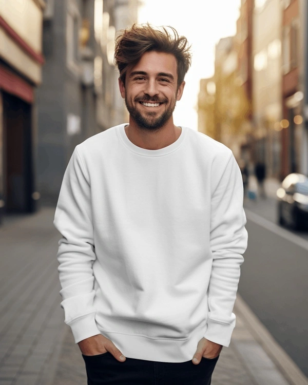 Cozy Winter Sweatshirt Collection - White, M-38