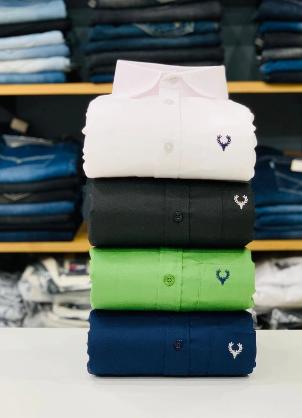 Allen Men's Plain Shirt Combo - Pack of 4 | Premium Cotton | Casual & Formal Wear - L-40