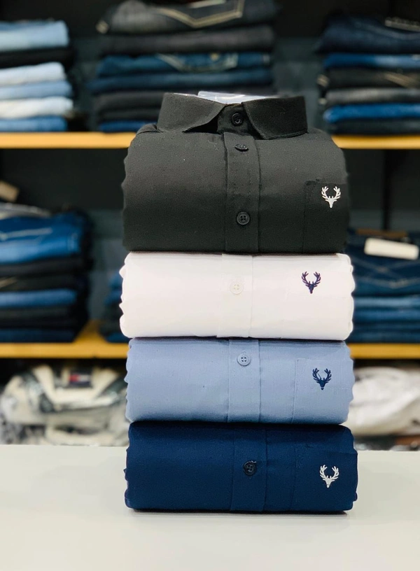 Allen Men's Plain Shirt Combo - Pack of 4 | Premium Cotton | Casual & Formal Wear - L-40