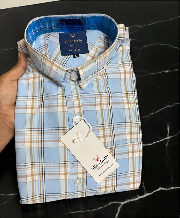 The Unity Style Allen Shirt Regular fit Checkd Formal Shirt - XXL-44