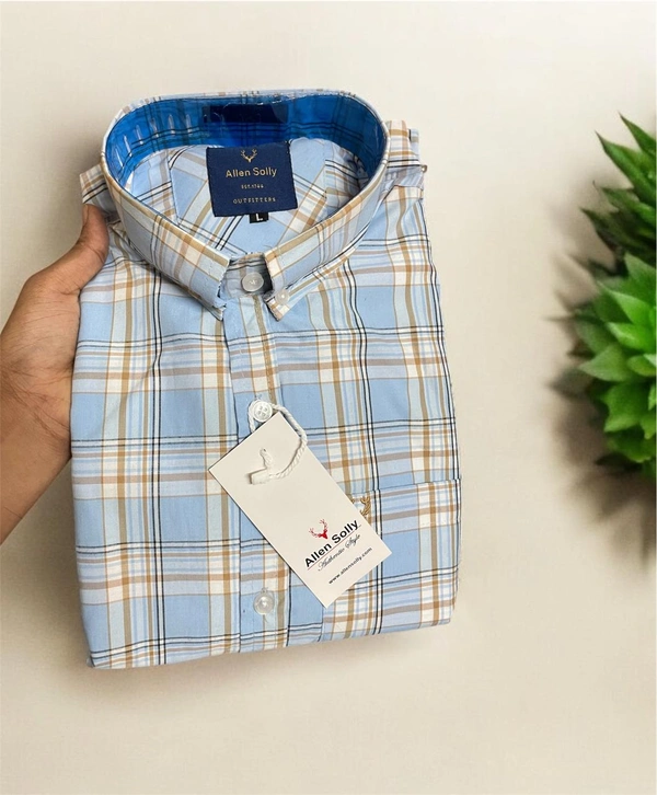 The Unity Style Allen Shirt Regular fit Checkd Formal Shirt - XXL-44