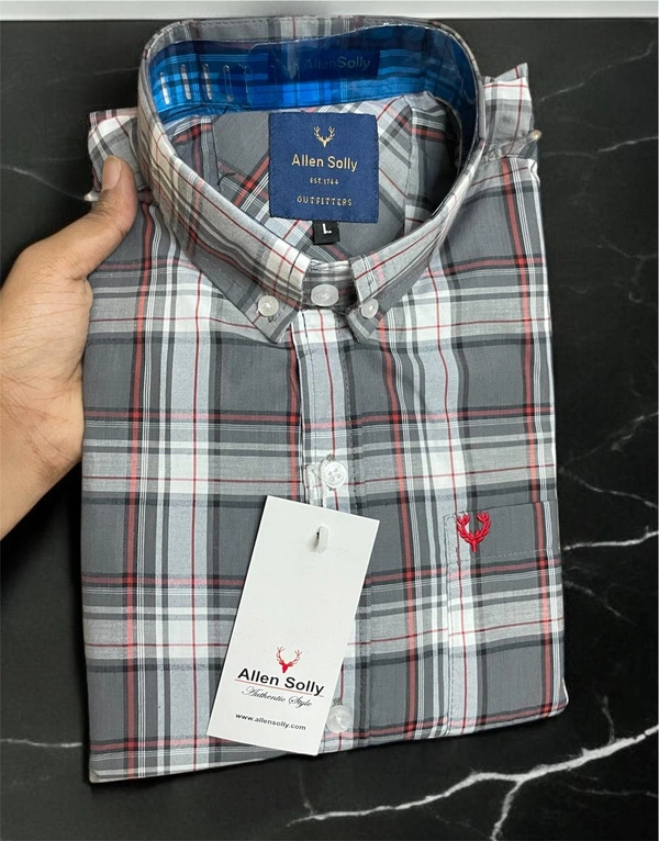 The Unity Style Allen Shirt Regular fit Checkd Formal Shirt - XL-42