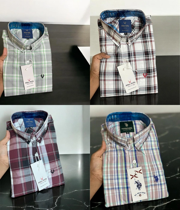 The Unity Style Allen Shirt Regular fit Checkd Formal Shirt ( Pack Of 4) - XL-42