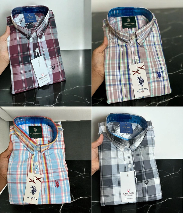 The Unity Style Allen Shirt Regular fit Checkd Formal Shirt ( Pack Of 4) - M-38