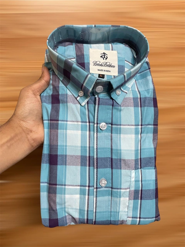 The Unity Style Brooks Brothers Shirt Regular fit Checkd Formal Shirt - XXL-44