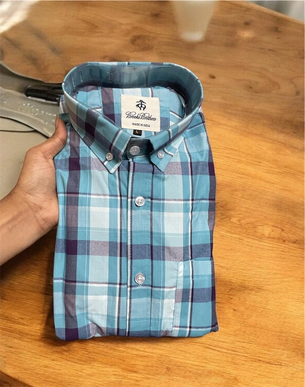 The Unity Style Brooks Brothers Shirt Regular fit Checkd Formal Shirt - XXL-44