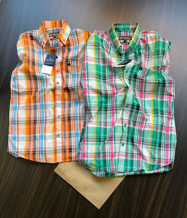 The Unity Style Brooks Brothers Shirt Regular fit Checkd Formal Shirt ( Pack of 2) - XL-42