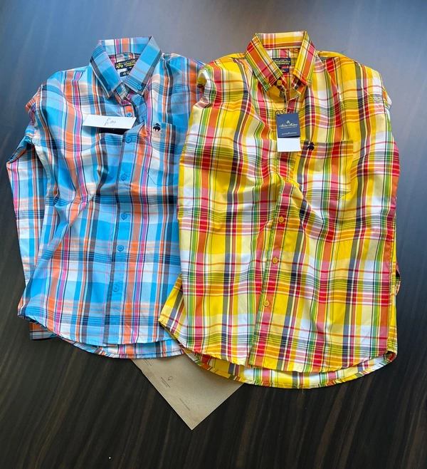 The Unity Style Brooks Brothers Shirt Regular fit Checkd Formal Shirt ( Pack of 2) - M-38