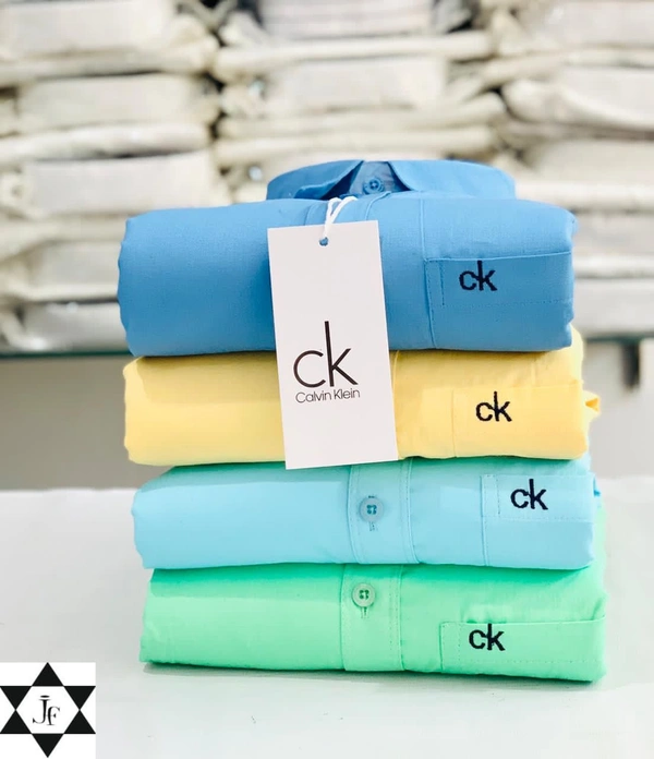 C k Men's Plain Shirt Combo - Pack of 4 | Premium Cotton | Casual & Formal Wear - XXL-44