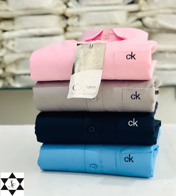 C k Men's Plain Shirt Combo - Pack of 4 | Premium Cotton | Casual & Formal Wear - XXL-44