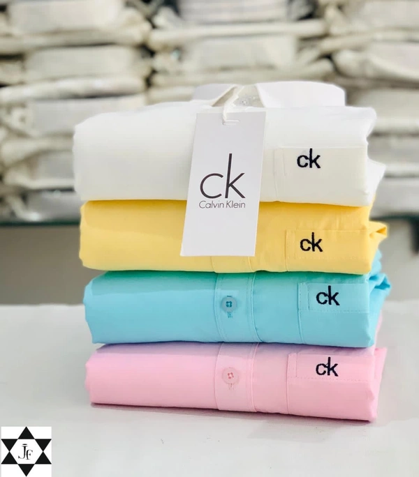 C k Men's Plain Shirt Combo - Pack of 4 | Premium Cotton | Casual & Formal Wear - XXL-44