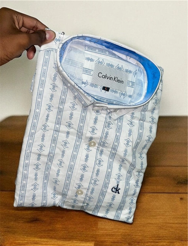 The Unity Style CK Shirt Regular fit printed  Formal Shirt - XL-42