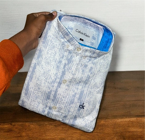 The Unity Style CK Shirt Regular fit printed  Formal Shirt - XL-42